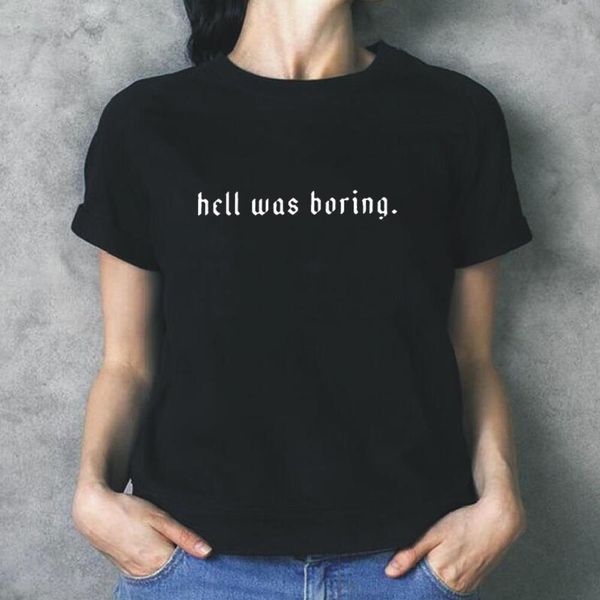 summer women clothes streetwear hip hop tshirt harajuku hell was boring tumblr funny t shirt femme graphic tees, White
summer women clothes streetwear hip hop tshirt harajuku hell was boring tumblr funny t shirt femme graphic tees, White
