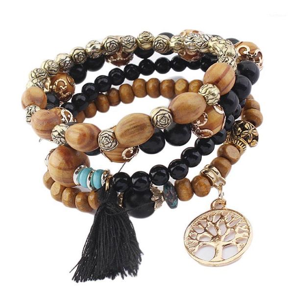 2020 cute wood bead bohemia elastic charms bracelets & bangles wooden beads bracelet multilayers pulseras women1, Black
2020 cute wood bead bohemia elastic charms bracelets & bangles wooden beads bracelet multilayers pulseras women1, Black