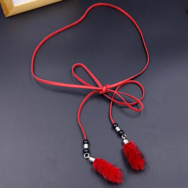 fashion solid color hair thin waist band faux fur ball waist chain leather women waistband dress accessories, Black;brown
fashion solid color hair thin waist band faux fur ball waist chain leather women waistband dress accessories, Black;brown