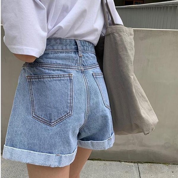 new summer high denim shorts women casual loose ladies fashion plus size elastic waist wide leg short jeans female y200512, White;black
new summer high denim shorts women casual loose ladies fashion plus size elastic waist wide leg short jeans female y200512, White;black
