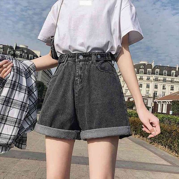 summer high waist button jeans shorts sashes casual loose women denim shorts crimping slim jeans for women, White;black
summer high waist button jeans shorts sashes casual loose women denim shorts crimping slim jeans for women, White;black