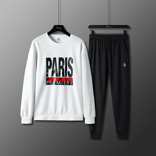 men's sweater suit autumn 2020 new trend sports running fashion brand clothes loose casual two piece set, Gray 
men's sweater suit autumn 2020 new trend sports running fashion brand clothes loose casual two piece set, Gray
