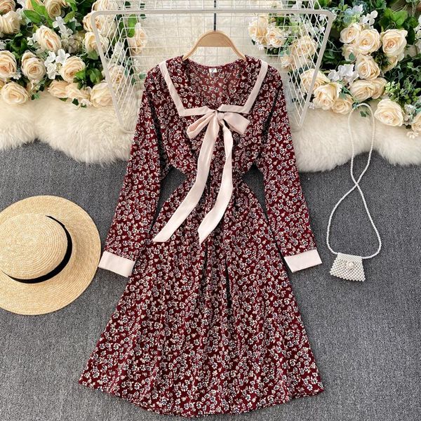 foamlina french style floral dress women elegant bowtie collar long sleeve vintage dress robe femme spring fashion female, Black;gray
foamlina french style floral dress women elegant bowtie collar long sleeve vintage dress robe femme spring fashion female, Black;gray