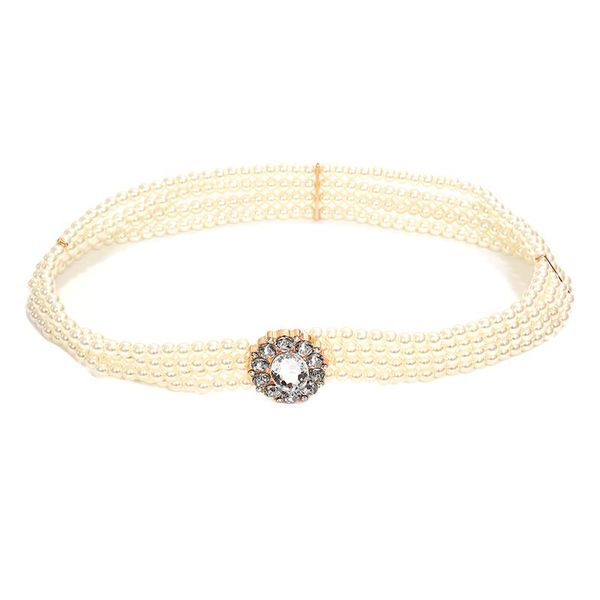 white stunning 4 layers circle rhinestone buckle pearl waist belt for women, Black;brown
white stunning 4 layers circle rhinestone buckle pearl waist belt for women, Black;brown