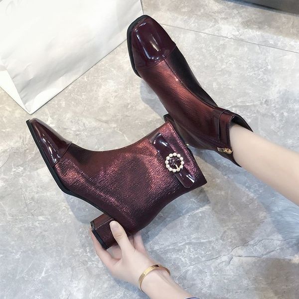 2021 new women boots ankle pu leather short ladies pumps autumn pearl high heels sqaure toe fashion footwear woman 1 5lqx, Black
2021 new women boots ankle pu leather short ladies pumps autumn pearl high heels sqaure toe fashion footwear woman 1 5lqx, Black