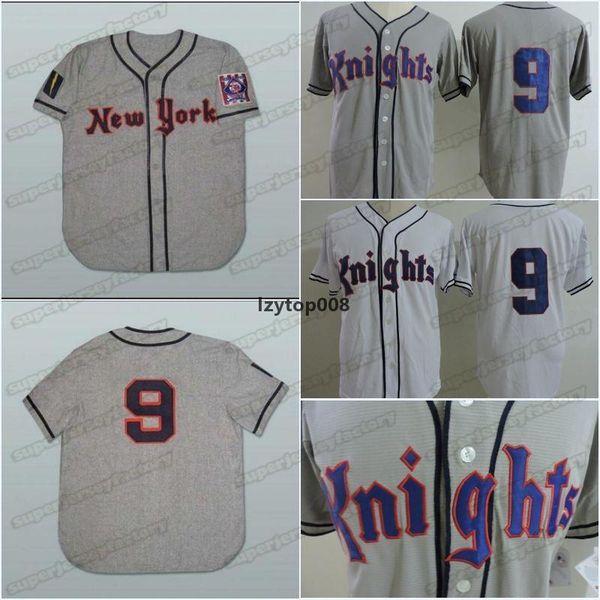 939 york knights road 9 roy hobbs baseball jersey personalized fast shipping baseball jerseys, Blue;black
939 york knights road 9 roy hobbs baseball jersey personalized fast shipping baseball jerseys, Blue;black