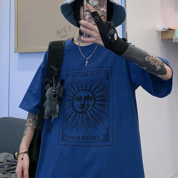 women casual fashion t-shirt khaki letter sun moon print loose o-neck half sleeve elastic stretched summer home new clothes punk1, White
women casual fashion t-shirt khaki letter sun moon print loose o-neck half sleeve elastic stretched summer home new clothes punk1, White