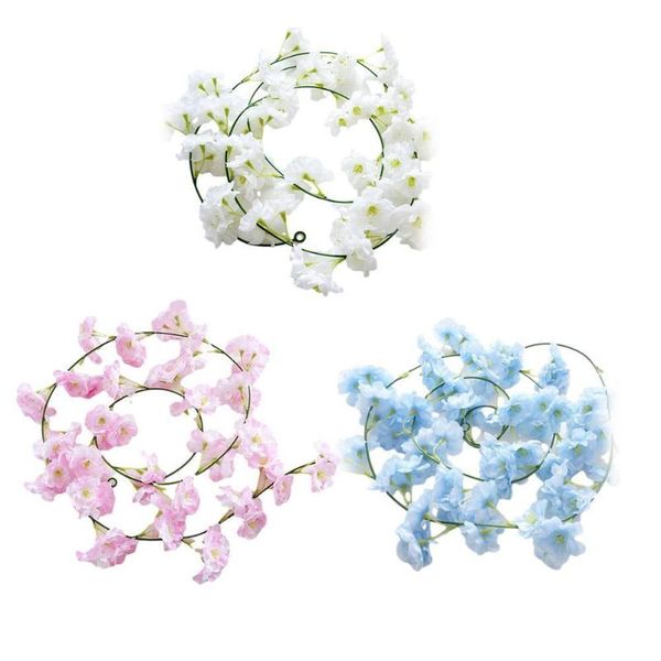 decorative flowers & wreaths 2m sakura cherry rattan wedding arch decoration artificial silk bride garland vine hanging ivy room z2p9
decorative flowers & wreaths 2m sakura cherry rattan wedding arch decoration artificial silk bride garland vine hanging ivy room z2p9