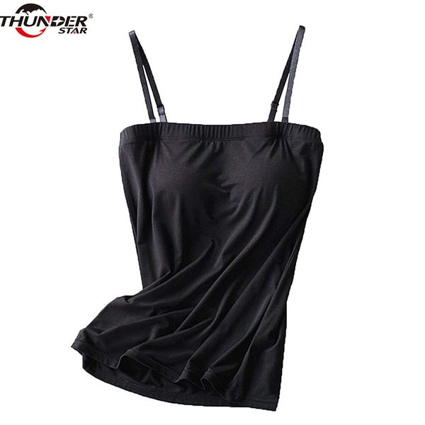 women vest tank modal built in bra active spaghetti straps camisole for women solid breathable fitness padded bra y200701, White 
women vest tank modal built in bra active spaghetti straps camisole for women solid breathable fitness padded bra y200701, White