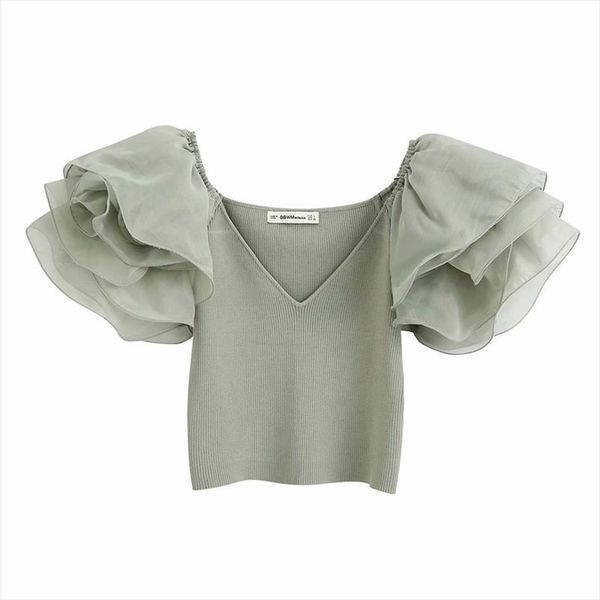 2020 za summer knit crop women sweetheart neckline shirts voluminous short sleeves organza shirt elegant short blouse woman, White
2020 za summer knit crop women sweetheart neckline shirts voluminous short sleeves organza shirt elegant short blouse woman, White