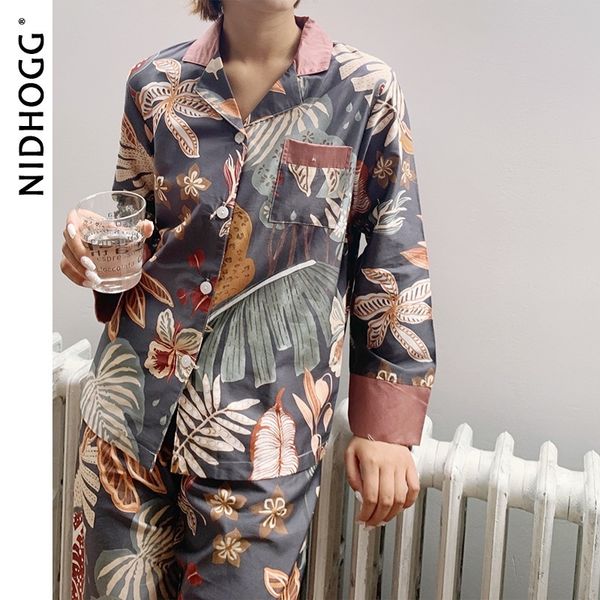 classical print pajamas for women long sleeve cotton pijamas 2-piece set autumn turn-down collar casual sleepwear nightwear 201027, Black;red
classical print pajamas for women long sleeve cotton pijamas 2-piece set autumn turn-down collar casual sleepwear nightwear 201027, Black;red