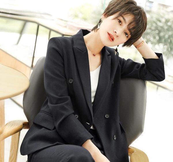 women's two piece pants professional suit fall 2021 slim fitting formal dress korean style fashion work clothes, White
women's two piece pants professional suit fall 2021 slim fitting formal dress korean style fashion work clothes, White