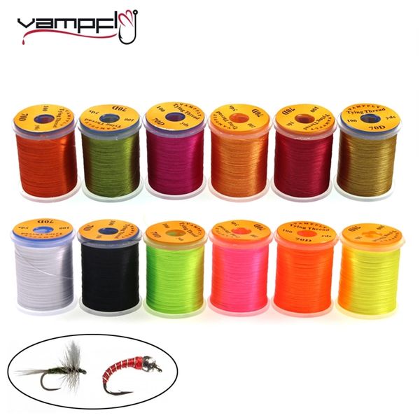 vampfly 12pcs/set 70d fishing fly tying thread and material for knitting midge nymph small dry flies 220207
vampfly 12pcs/set 70d fishing fly tying thread and material for knitting midge nymph small dry flies 220207