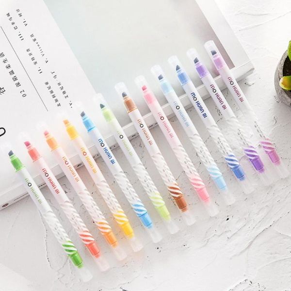 creative double head marker pens discolor highlighter office gift korean school pens supplies for kids stationery, Black;red
creative double head marker pens discolor highlighter office gift korean school pens supplies for kids stationery, Black;red