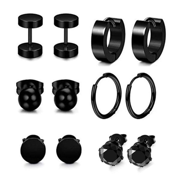 6 pairs/set stainless steel piercing earrings women men decorations jewelry gifts ear studs, Golden;silver
6 pairs/set stainless steel piercing earrings women men decorations jewelry gifts ear studs, Golden;silver