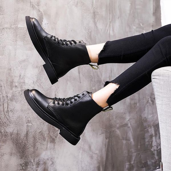 boots fashion women ankle genuine leather flat shoes lace up warm ladies motorcycle, Black
boots fashion women ankle genuine leather flat shoes lace up warm ladies motorcycle, Black