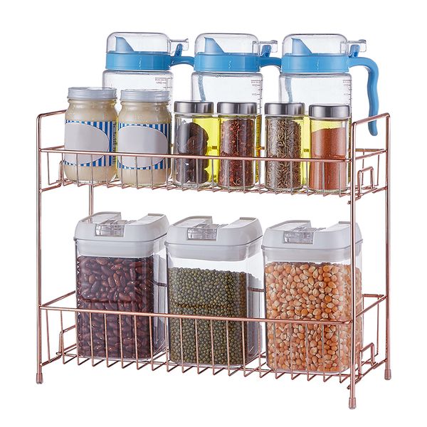 kitchen storage rack metal double layer deskseasnoning bottles condiment rack organizer iron art bathroom storage shelf makeup organizer
kitchen storage rack metal double layer deskseasnoning bottles condiment rack organizer iron art bathroom storage shelf makeup organizer
