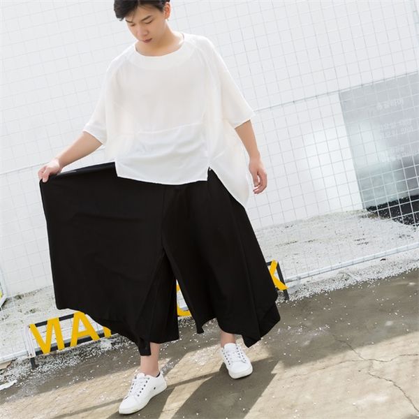 summer dark japanese ultra wide leg pants trendy men's skirt pants nine points casual pants personality hip-hop retro, Black
summer dark japanese ultra wide leg pants trendy men's skirt pants nine points casual pants personality hip-hop retro, Black