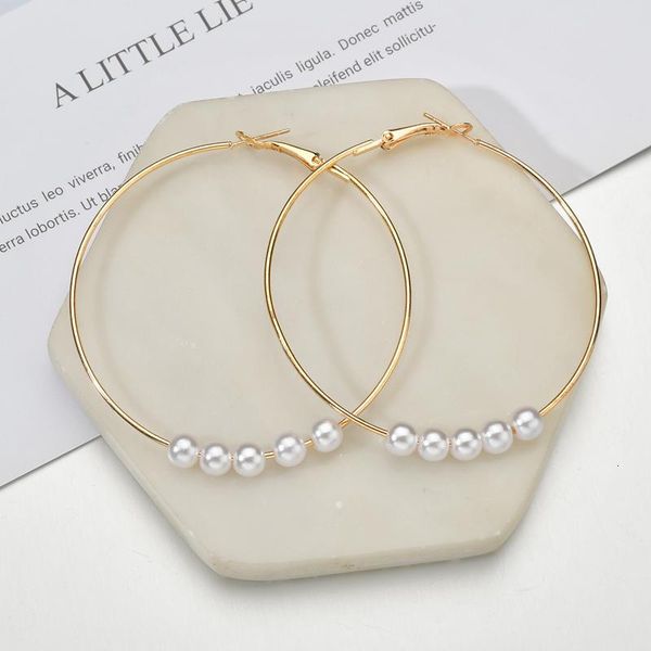big smooth circles hoop earrings for women statement gold gold color round circle pearl loop earring party gift sale, Golden;silver
big smooth circles hoop earrings for women statement gold gold color round circle pearl loop earring party gift sale, Golden;silver