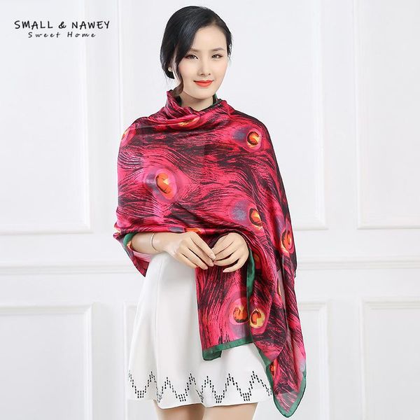 90*180CM spring and summer new fashion and elegant silk scarf soft green peacock feather print scarf sunscreen shawl travel, Blue;gray
90*180CM spring and summer new fashion and elegant silk scarf soft green peacock feather print scarf sunscreen shawl travel, Blue;gray