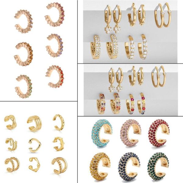 hoop & huggie bohemian stackable c shaped rainbow cubic zirconia ear cuff clips studs non pierced earrings fashion jewelry, Golden;silver
hoop & huggie bohemian stackable c shaped rainbow cubic zirconia ear cuff clips studs non pierced earrings fashion jewelry, Golden;silver