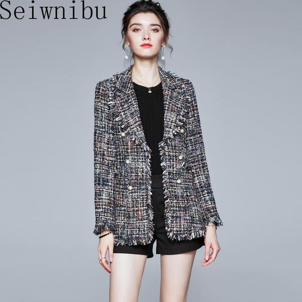 women's jackets casual plaid lady's jacket suit 2021 autumn and winter long-sleeved business classic ladies one piece tweed coat, Black;brown
women's jackets casual plaid lady's jacket suit 2021 autumn and winter long-sleeved business classic ladies one piece tweed coat, Black;brown