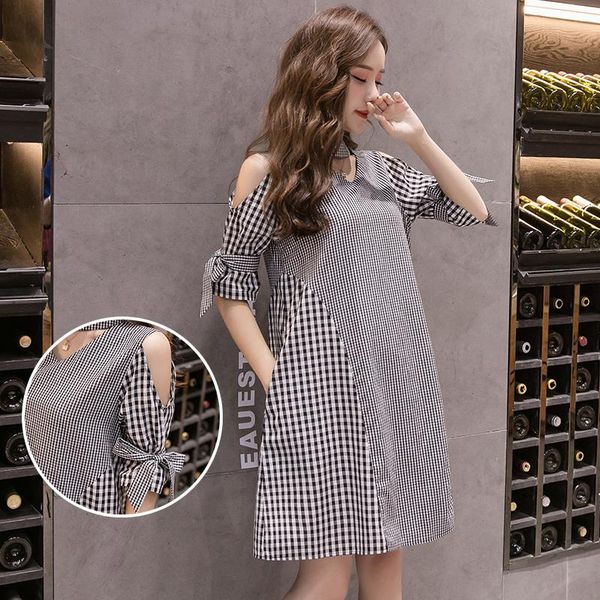 maternity dresses pregnant women fashion summer loose dress plus size halter cotton linen shirts long plaid patchwork blouses cute, White
maternity dresses pregnant women fashion summer loose dress plus size halter cotton linen shirts long plaid patchwork blouses cute, White