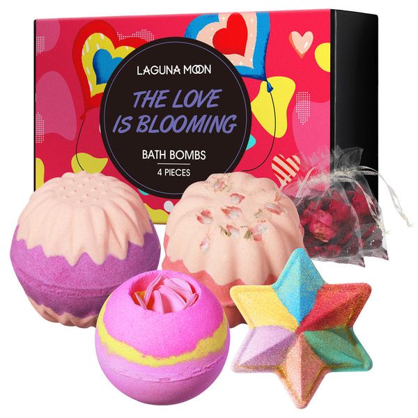 lagunamoon 4pcs/set bath bombs valentine gift box kit bath salts balls sets the love is blooming bubble bars salt ball body skin
lagunamoon 4pcs/set bath bombs valentine gift box kit bath salts balls sets the love is blooming bubble bars salt ball body skin