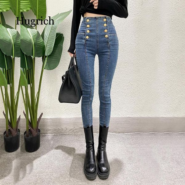 women's jeans for women high waist elastic stretch female washed slim chic buttons denim skinny pencil pants autumn winter, Blue
women's jeans for women high waist elastic stretch female washed slim chic buttons denim skinny pencil pants autumn winter, Blue