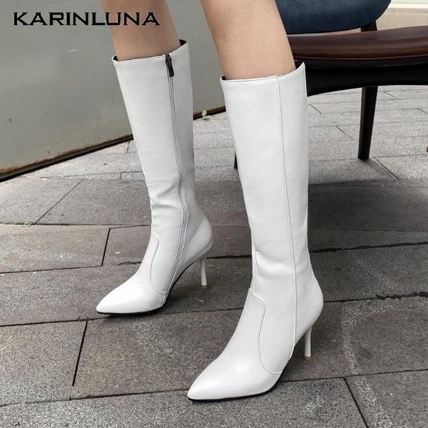 boots 2021 arrivals plus size 34-45 stylish pointed toe elegant ladies zip knee high thin heels, Black
boots 2021 arrivals plus size 34-45 stylish pointed toe elegant ladies zip knee high thin heels, Black