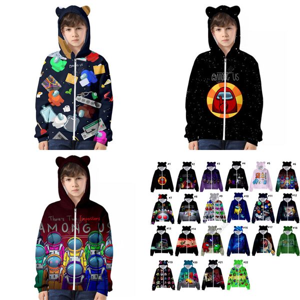 game among us hoodies cartoon printed hooded zipper cardigan sweatshirts casual sweater boy girls hip hop streetwear boutique d120305, Black
game among us hoodies cartoon printed hooded zipper cardigan sweatshirts casual sweater boy girls hip hop streetwear boutique d120305, Black