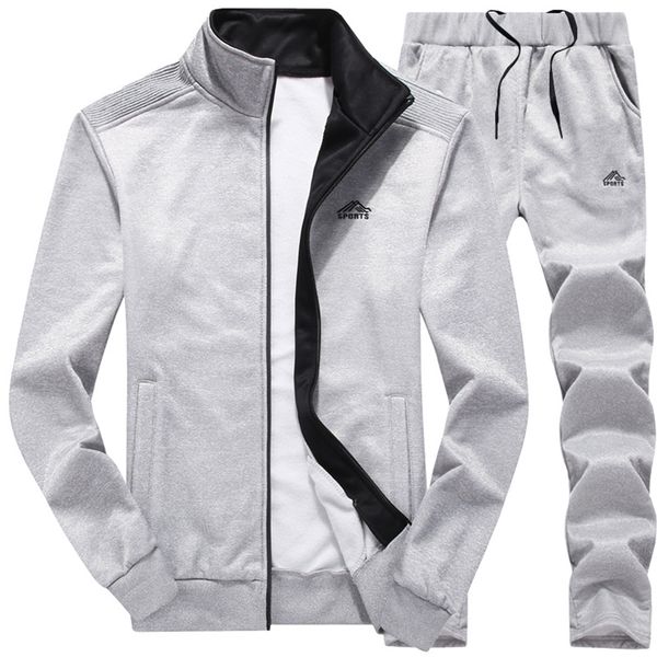 fashion 2 piece workout set 2020 solid color suit jogging men's gym clothes fall training or fits, Gray
fashion 2 piece workout set 2020 solid color suit jogging men's gym clothes fall training or fits, Gray