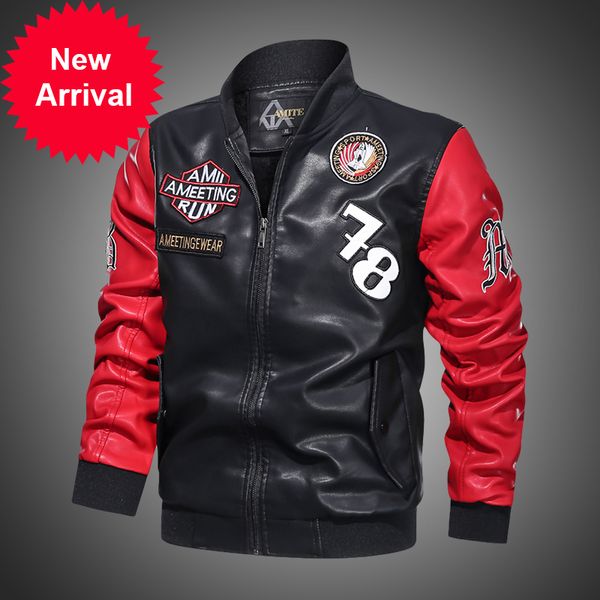 mens new faux pu leather jackets from motorcycle driver zipper winter coats baseball men, Black;brown
mens new faux pu leather jackets from motorcycle driver zipper winter coats baseball men, Black;brown