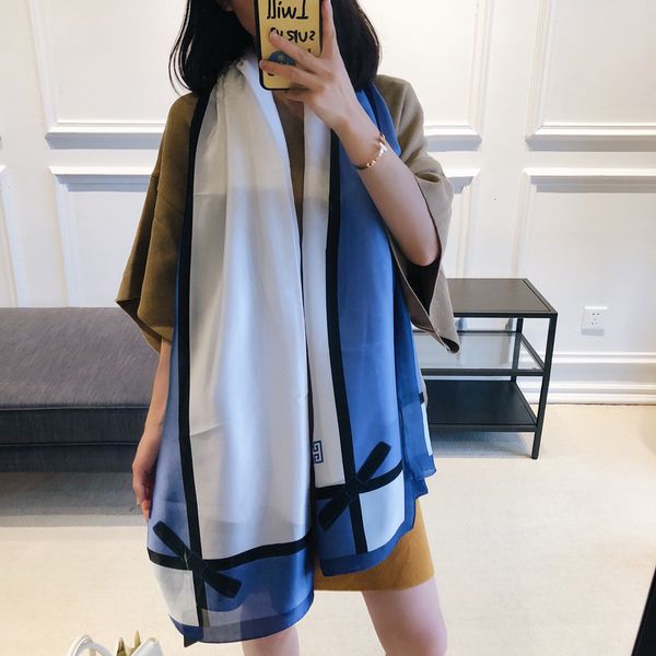summer new simple fashion small fresh bow imitation silk scarf beach sun silk scarf shawl woman klwe, Black;purple
summer new simple fashion small fresh bow imitation silk scarf beach sun silk scarf shawl woman klwe, Black;purple