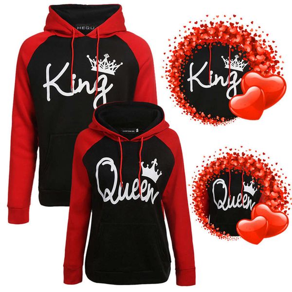 2021 new sudaderas selling king queen hooded printed long sleeve couple's sweater in sweatshirt hoodies tracksuit women ing, Black
2021 new sudaderas selling king queen hooded printed long sleeve couple's sweater in sweatshirt hoodies tracksuit women ing, Black