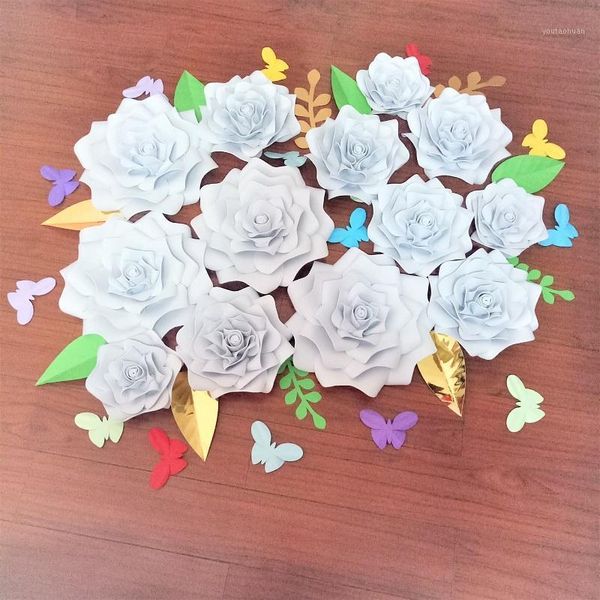 decorative flowers & wreaths 2021 giant paper foam roses backdrops 13pcs + leaves 11pcs butterflies 14pcs wedding decor rose artificielles p
decorative flowers & wreaths 2021 giant paper foam roses backdrops 13pcs + leaves 11pcs butterflies 14pcs wedding decor rose artificielles p