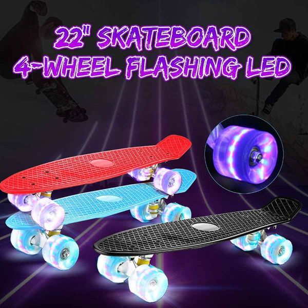 skateboarding 22 inches four-wheel mini longboard pastel color skate board flashing light skateboard with led wheels retro
skateboarding 22 inches four-wheel mini longboard pastel color skate board flashing light skateboard with led wheels retro