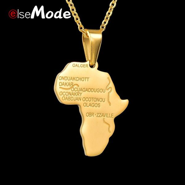 pendant necklaces elsemode stainless steel africa map custom engrave name necklace for women men gold color ethiopian jewelry wholesale, Silver
pendant necklaces elsemode stainless steel africa map custom engrave name necklace for women men gold color ethiopian jewelry wholesale, Silver