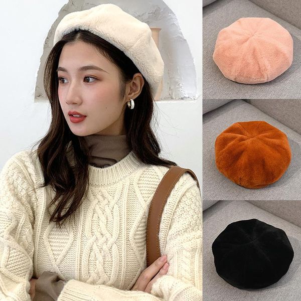 berets french style winter faux fur hat for women girls wool felt beanie warm plain cap female vintage autumn walking bonnet, Blue;gray
berets french style winter faux fur hat for women girls wool felt beanie warm plain cap female vintage autumn walking bonnet, Blue;gray