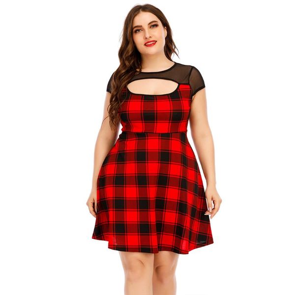 5xl plus size christmas dress vintage lace mini dress a-line summer plaid hollow out dresses patchwork party vestidos, Black;gray
5xl plus size christmas dress vintage lace mini dress a-line summer plaid hollow out dresses patchwork party vestidos, Black;gray