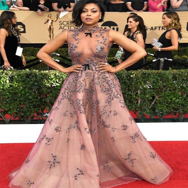 illusion evening dresses dubai arabia high neck sleeveless beads appliqued prom dresses ruched tulle robe de soirée party gown, Black;red
illusion evening dresses dubai arabia high neck sleeveless beads appliqued prom dresses ruched tulle robe de soirée party gown, Black;red