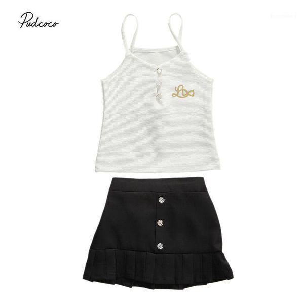 kid girl two-piece set camisoles hip skirt button decoration lotus leaf high waist cool summer clothing child set1, White
kid girl two-piece set camisoles hip skirt button decoration lotus leaf high waist cool summer clothing child set1, White