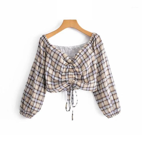 2020 women cotton short for ladies spring-summer plaid blouses long sleeve bubble cotton street-wear girls shirt femme1, White
2020 women cotton short for ladies spring-summer plaid blouses long sleeve bubble cotton street-wear girls shirt femme1, White