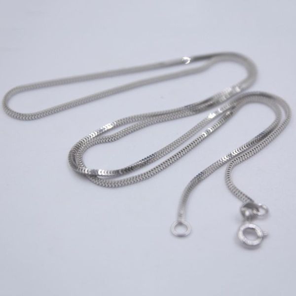 chains au750 pure 18k white gold necklace women luck milan box chain 18inch 2.1-2.4g, Silver
chains au750 pure 18k white gold necklace women luck milan box chain 18inch 2.1-2.4g, Silver