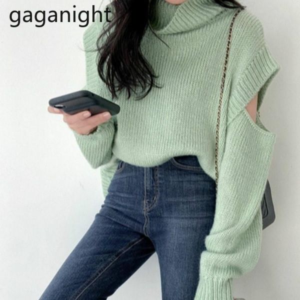 gaganight vintage women solid turtleneck sweater new autumn winter off shoulder pullover loose knited sweater, White;black
gaganight vintage women solid turtleneck sweater new autumn winter off shoulder pullover loose knited sweater, White;black