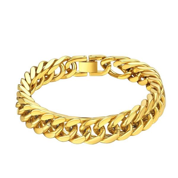 link, chain u7 mens heavy chunky bracelets cuban link stainless steel gold/black punk rapper boys gift 8/12/17 mm 19-23 cm h1098
link, chain u7 mens heavy chunky bracelets cuban link stainless steel gold/black punk rapper boys gift 8/12/17 mm 19-23 cm h1098