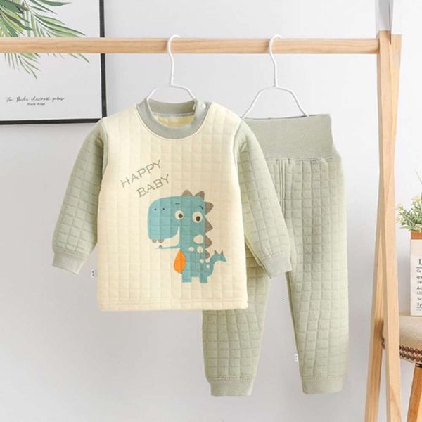 thickened thermal underwear set baby's three-layer high waist pants boys and girls' air cotton pajamas korean children's wear, Blue;red
thickened thermal underwear set baby's three-layer high waist pants boys and girls' air cotton pajamas korean children's wear, Blue;red