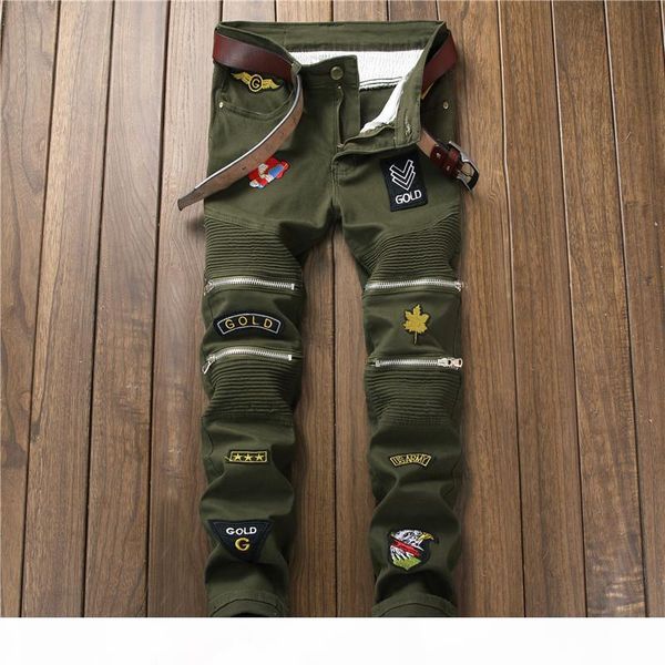 biepa new fashion men's camouflage biker jeans pants with multi zipper pleated motorcycle denim trousers with patchs, Blue
biepa new fashion men's camouflage biker jeans pants with multi zipper pleated motorcycle denim trousers with patchs, Blue