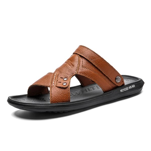 fashion sandals for men summer genuine flat brown leather slippers soft outdoor beach men's sandals genuine leather big size 46 y200702, Black
fashion sandals for men summer genuine flat brown leather slippers soft outdoor beach men's sandals genuine leather big size 46 y200702, Black