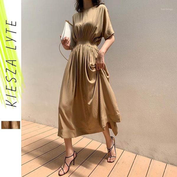 elegant dress for woman tencel slik elastic waist long tencel silk short sleeve khaki dresses casual vestido mujer 2020 summer1, Black;gray
elegant dress for woman tencel slik elastic waist long tencel silk short sleeve khaki dresses casual vestido mujer 2020 summer1, Black;gray